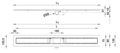 Styron STY-B-40 460 mm-es Zuhanyfolyóka műszaki adatlap